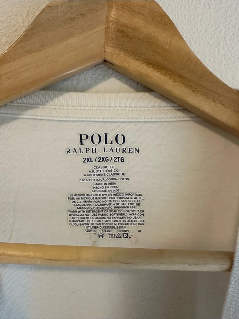 Polo Ralph Lauren 100% cotton Plain White Men's Crew Neck T-Shirt